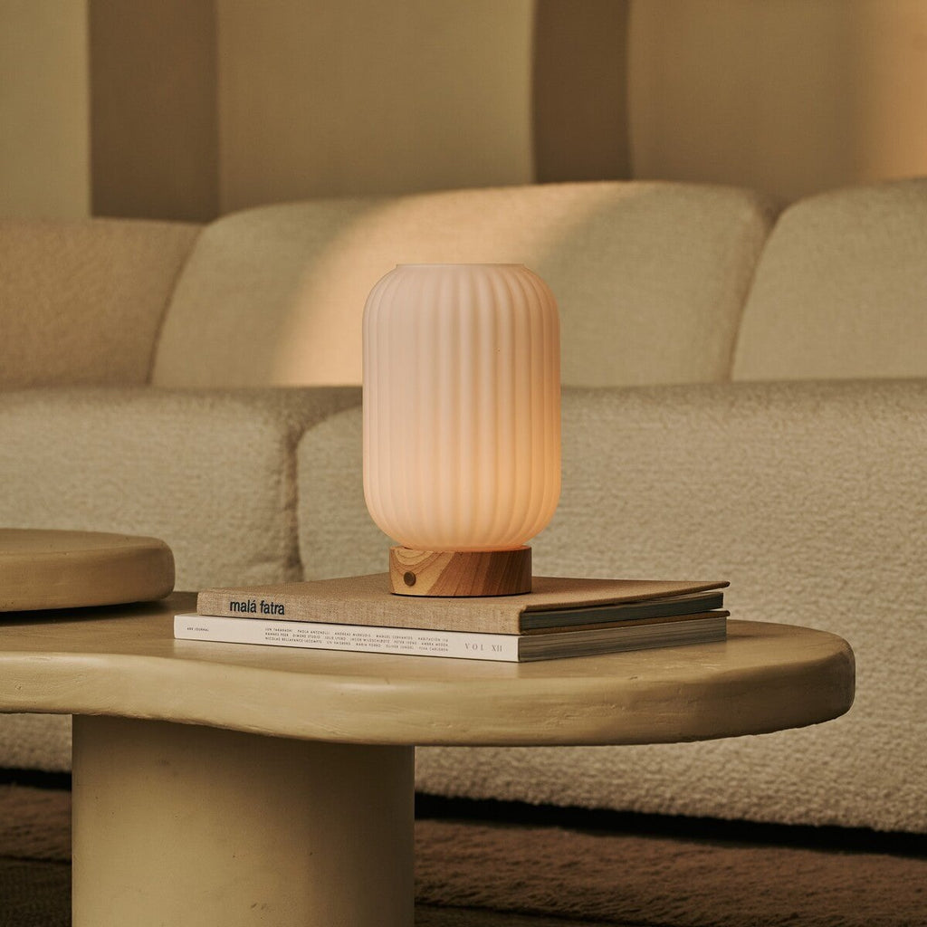 Lilly Lichtbruine Unieke Oplaadbare Lamp | 3 lichtmodi, dimbaar en batterijduur van 100 uur