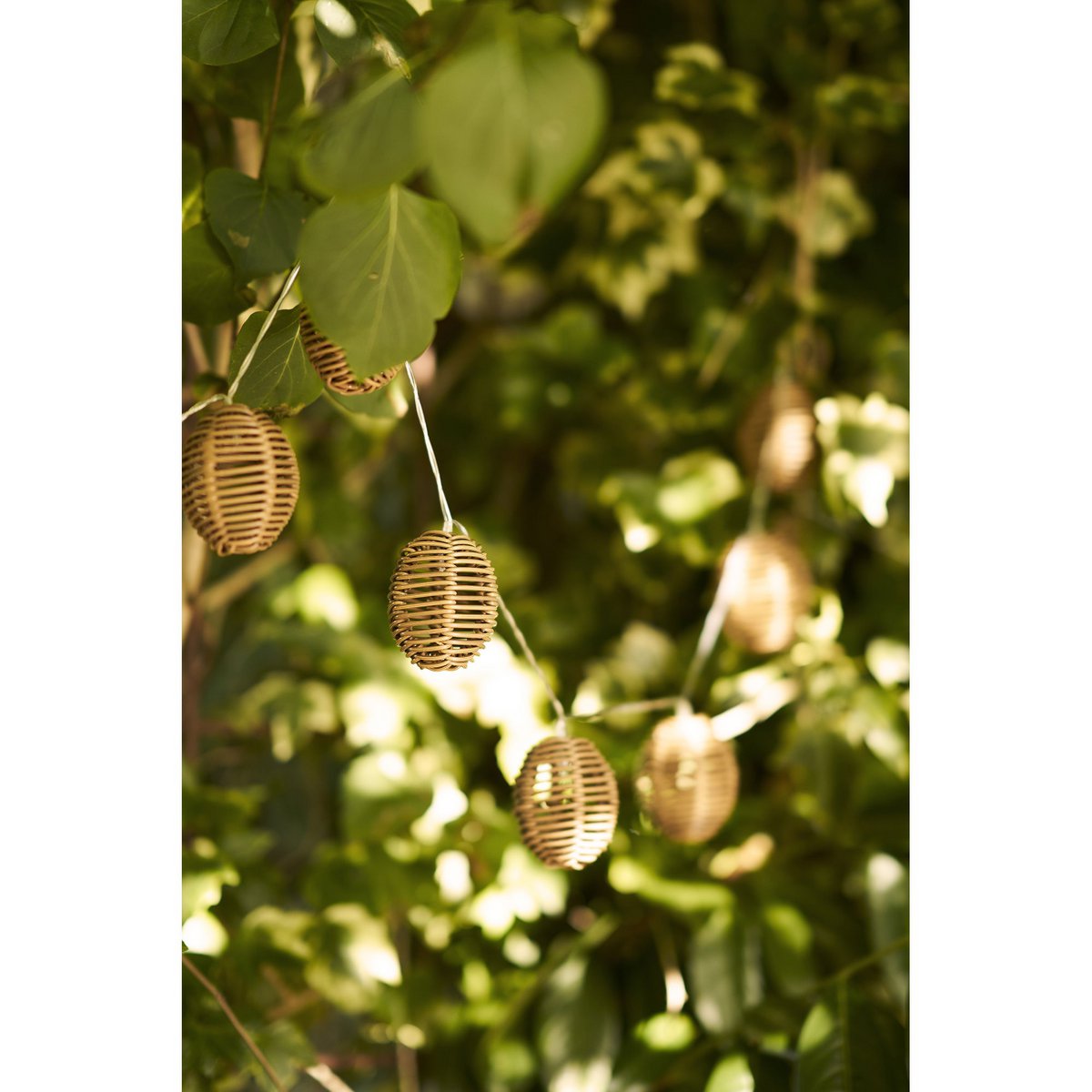 Carlisle LED Lichtslinger, polyrotan/metaal, natuur/zwart