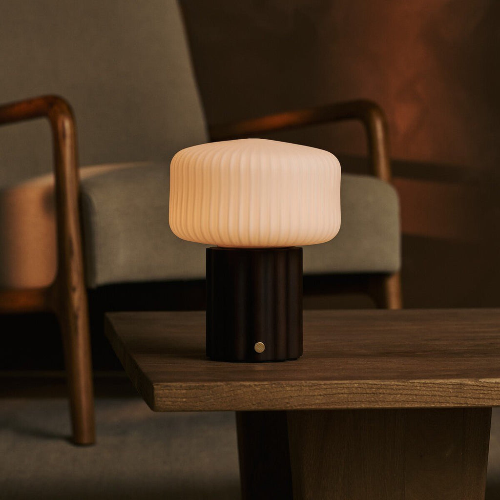 Robin Dark Brown Rechargeable Table Lamp | Stylish, Cordless & 3 Light Modes
