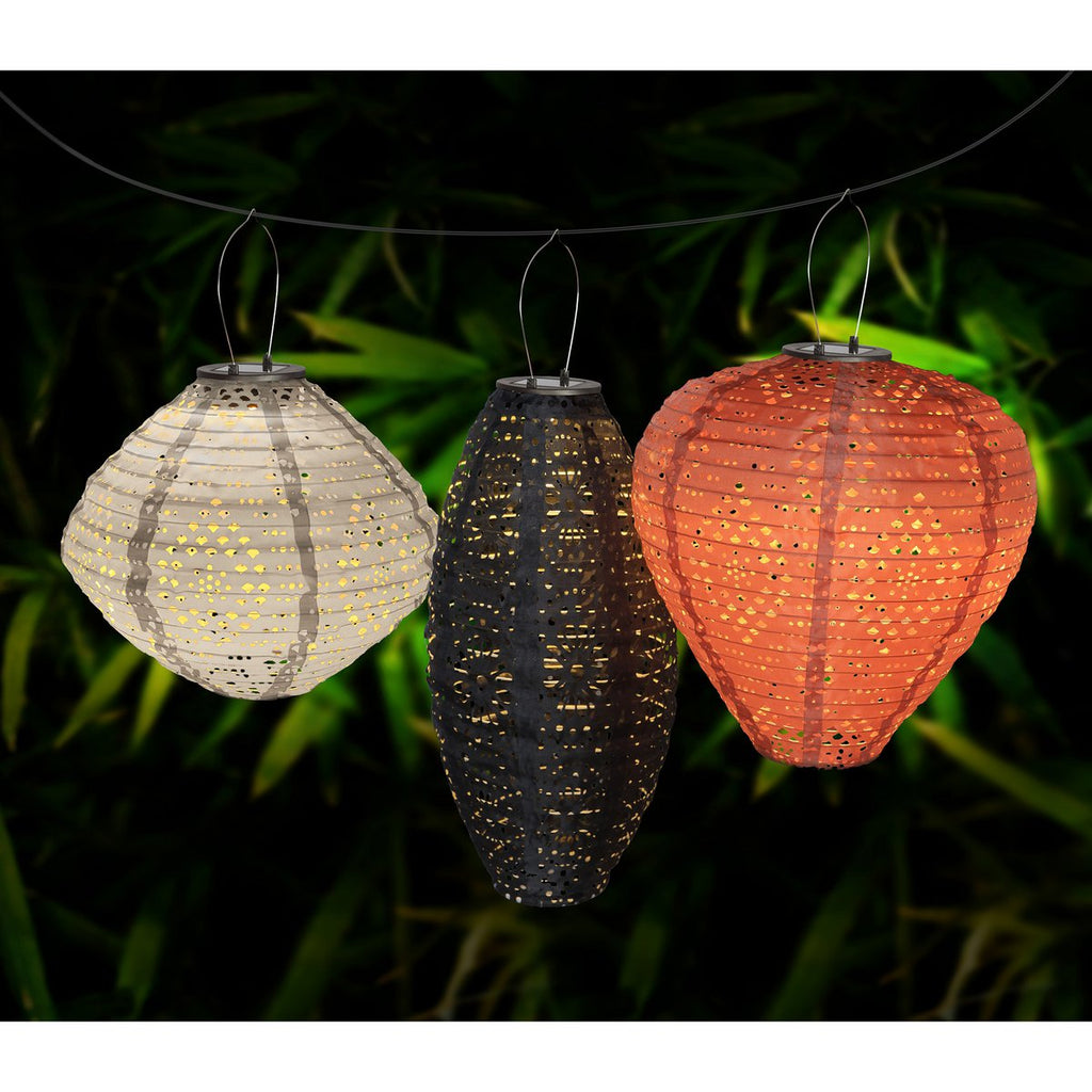 Harwood Led Lantern - White, oplaadbare zonne -lantaarn, 30x30x26,5 cm