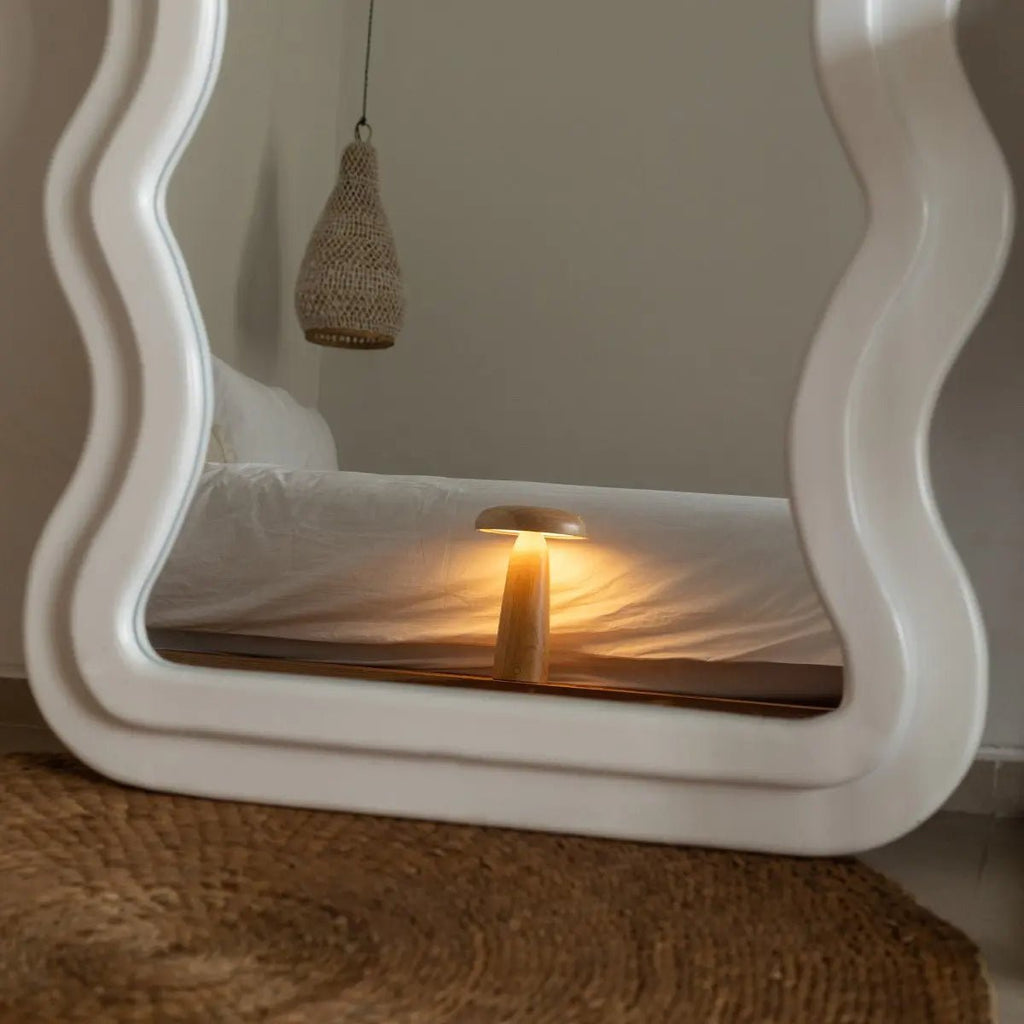 Lennart Lichtbruine Houten Tafellamp | Oplaadbaar, draadloos en dimbaar
