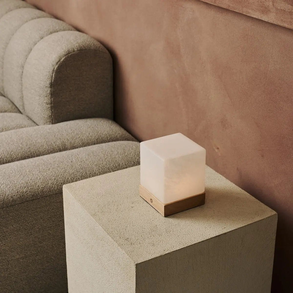 Yce Lichtbruine draadloze houten lamp | Oplaadbaar, dimbaar en batterijduur van 100 uur
