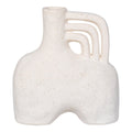Vaas - Vaas, keramiek, beige, 18,5x8x19,5 cm