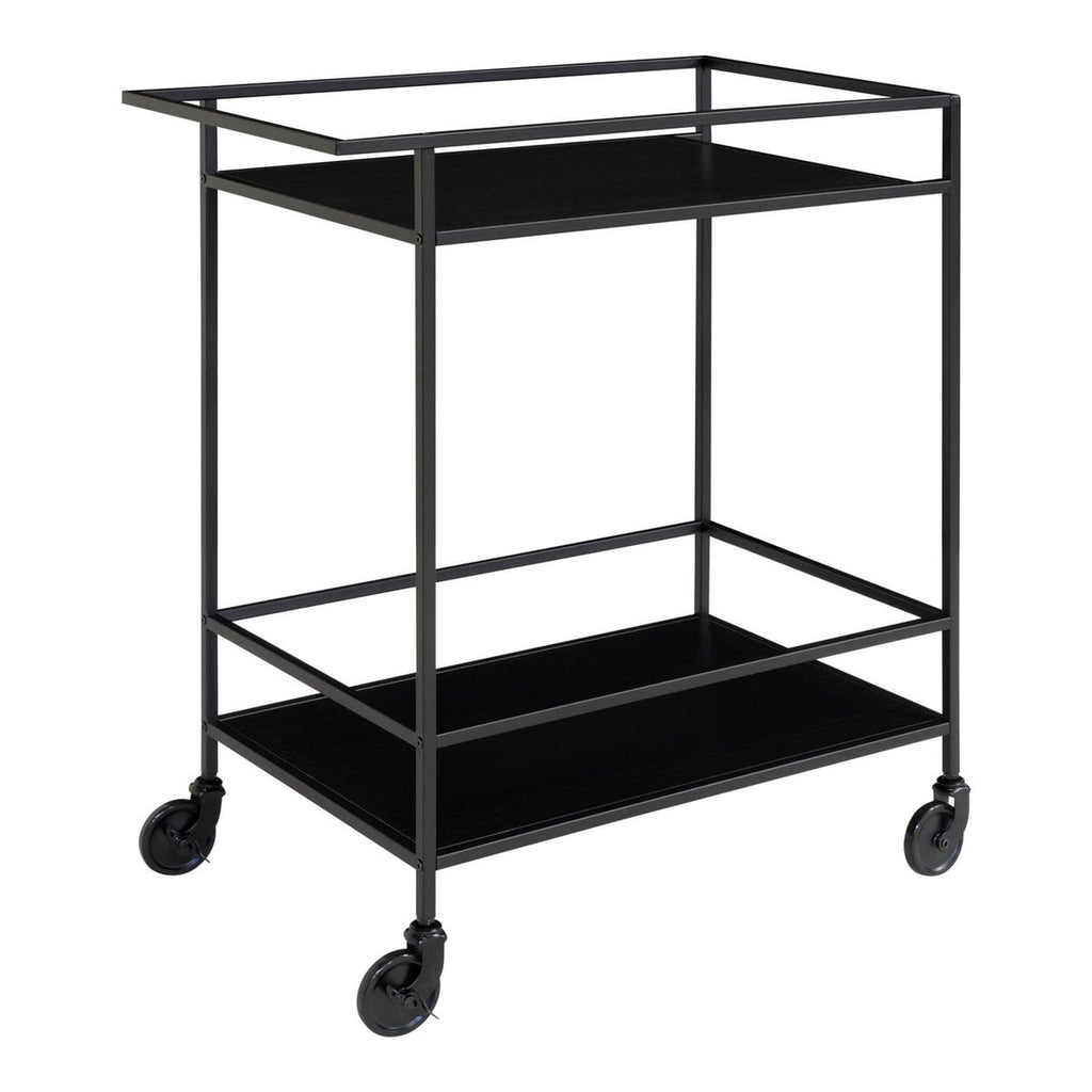 Vita Bar Trolley - zwart, staal, 68x40x79cm
