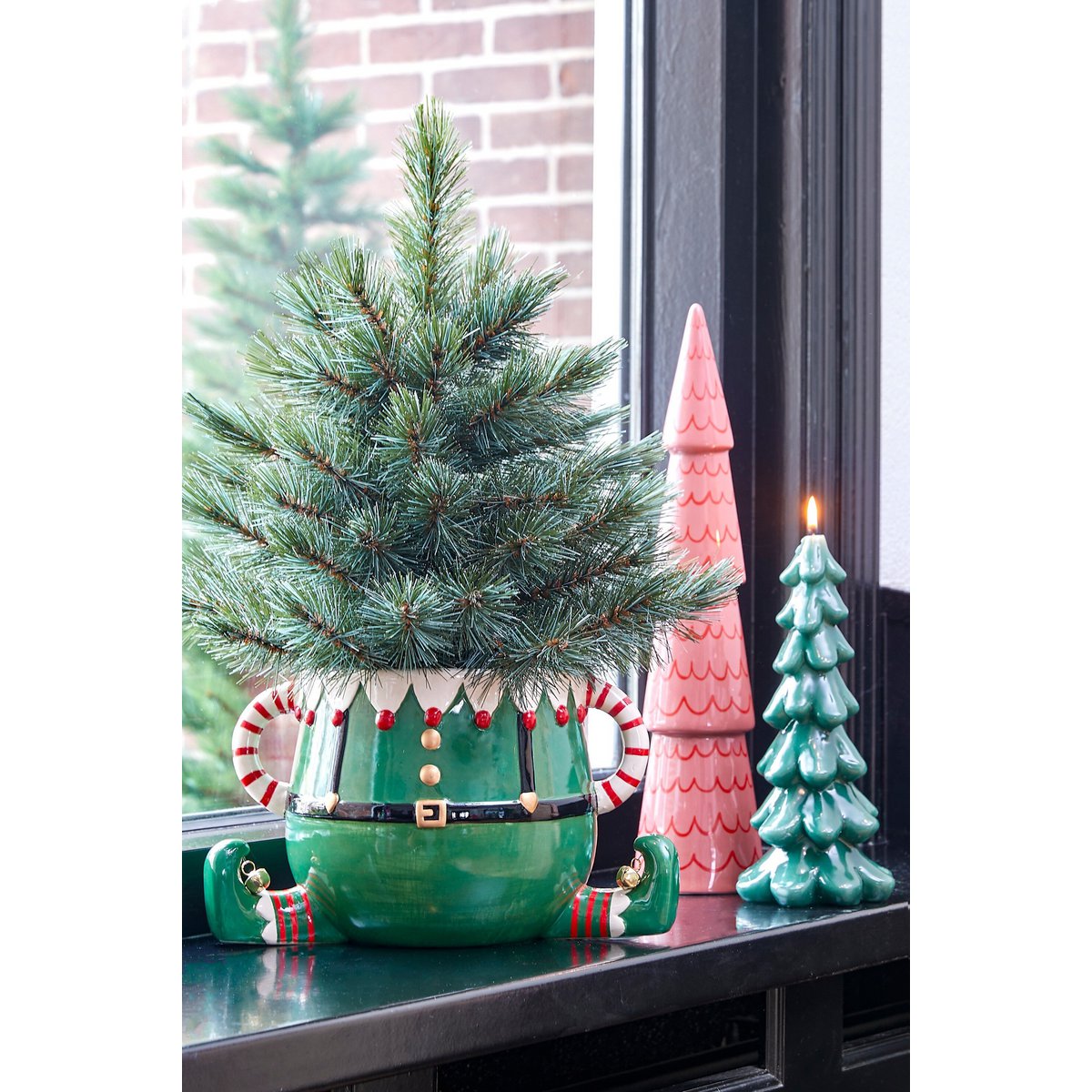 Kerst bloempot binnen Funny Groen