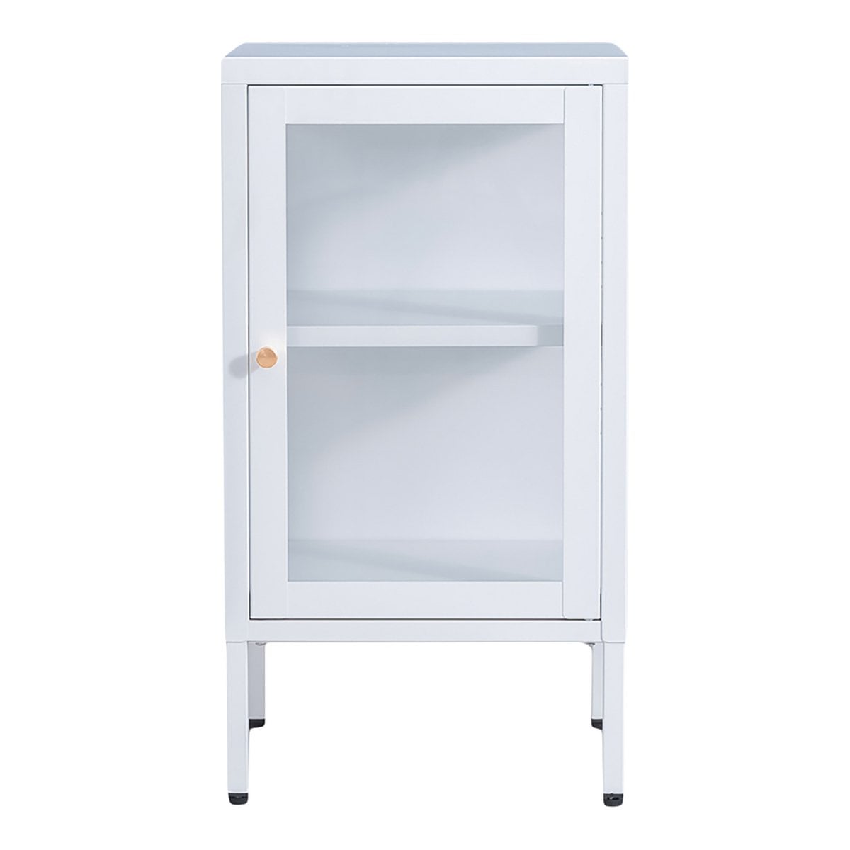 Dalby Kast - Wit, Staal/Glas, 38x35x70 cm