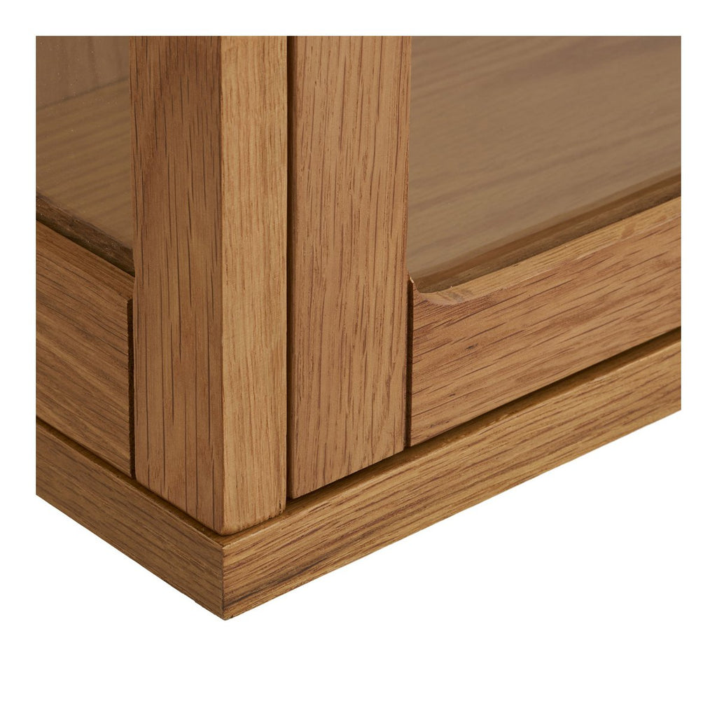 Zamora Hangkast, eiken/eikenfineer/gehard glas, naturel, 20x40x60 cm