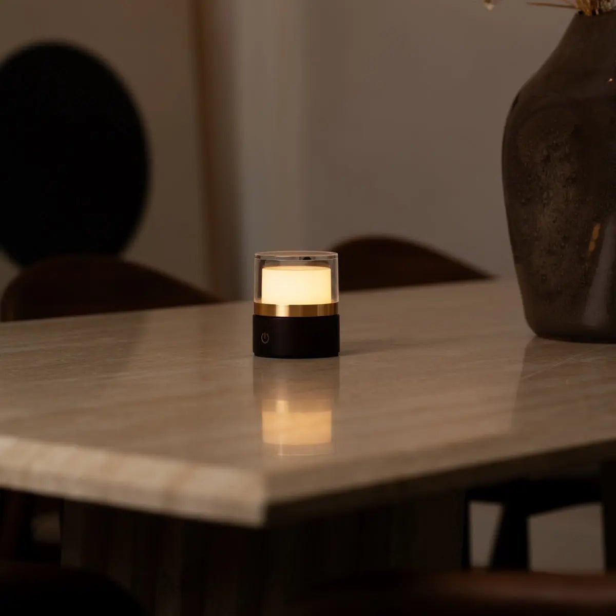 Leo Donkerbruin Draadloze Oplaadbare Lamp | Compact, dimbaar en USB-oplaadbaar