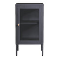 Dalby Kast - Grijs, Staal/Glas, 38x35x70 cm