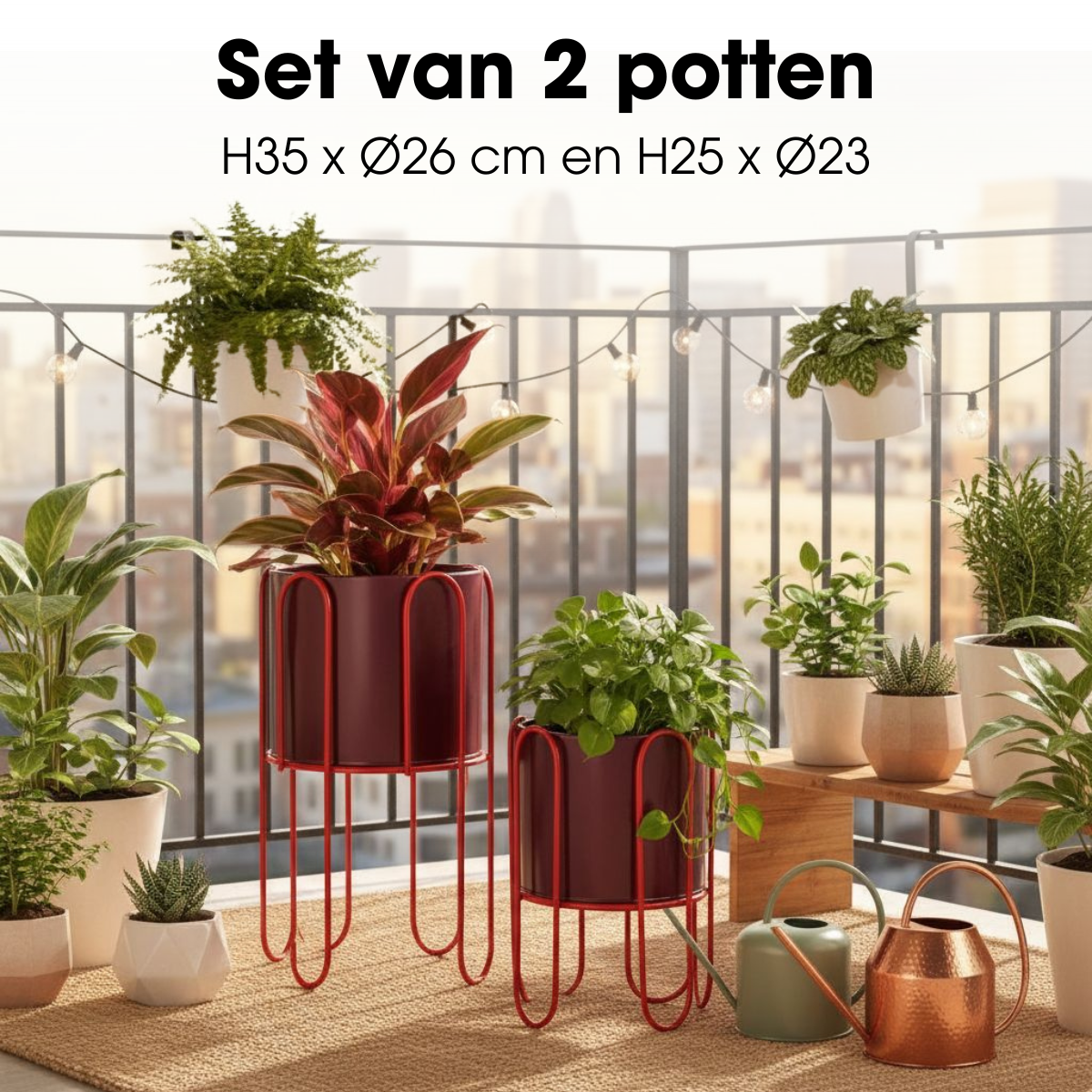 Bloempot binnen Dione Paars
