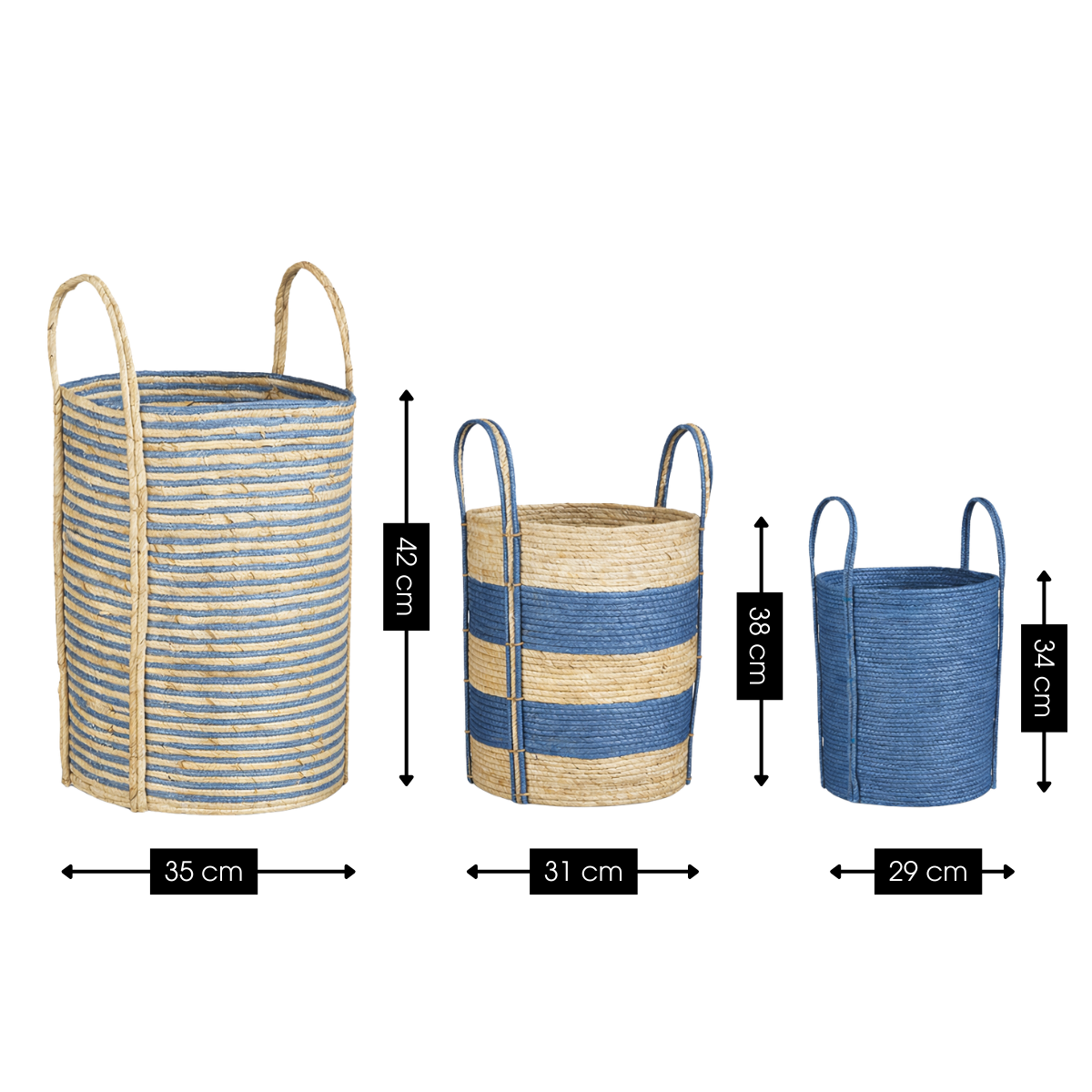 Plantenmand set  Blauw