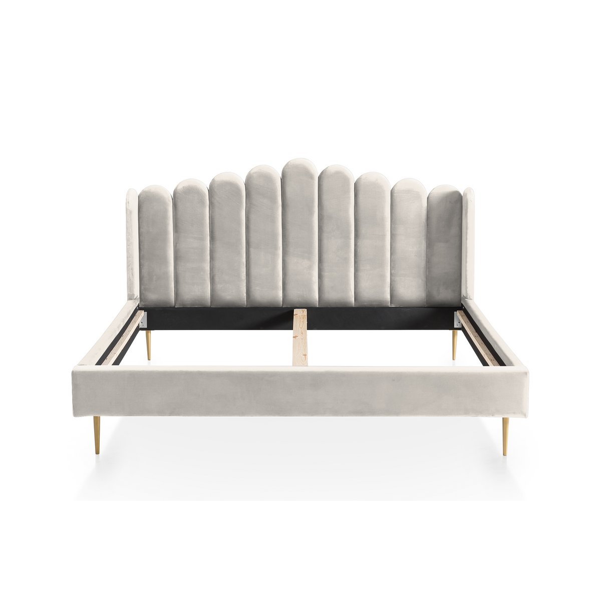 Fluwelen schelpenbed 140x200 cm
