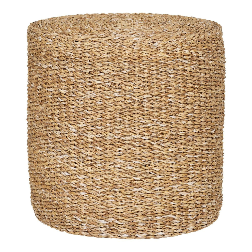Rivera Poef - Naturel, Zeegras, Ijzer, Ø40cm