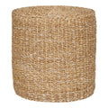 Rivera Poef - Naturel, Zeegras, Ijzer, Ø40cm