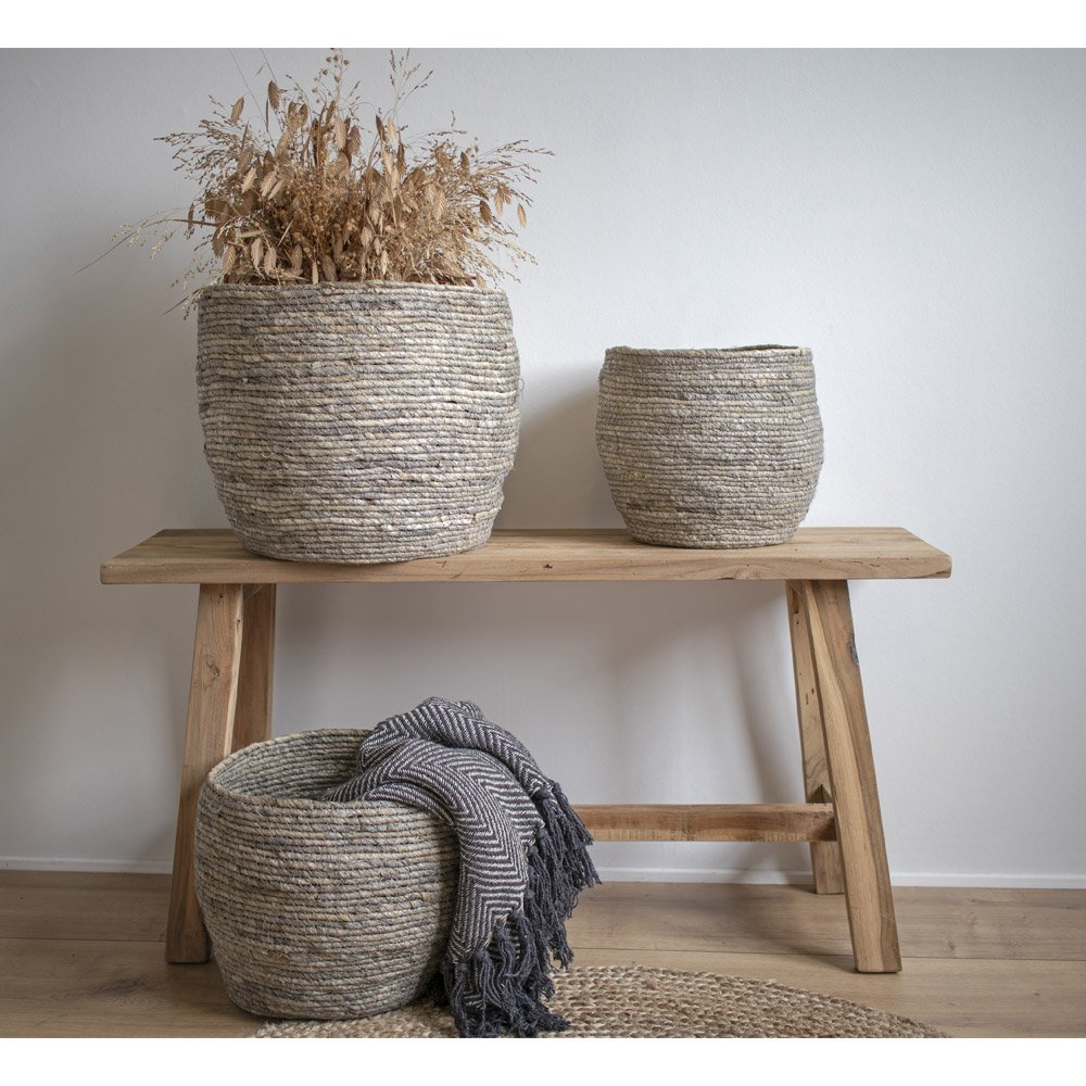 Barcelona Bank - Natuurlijk teak, 90x25x45cm