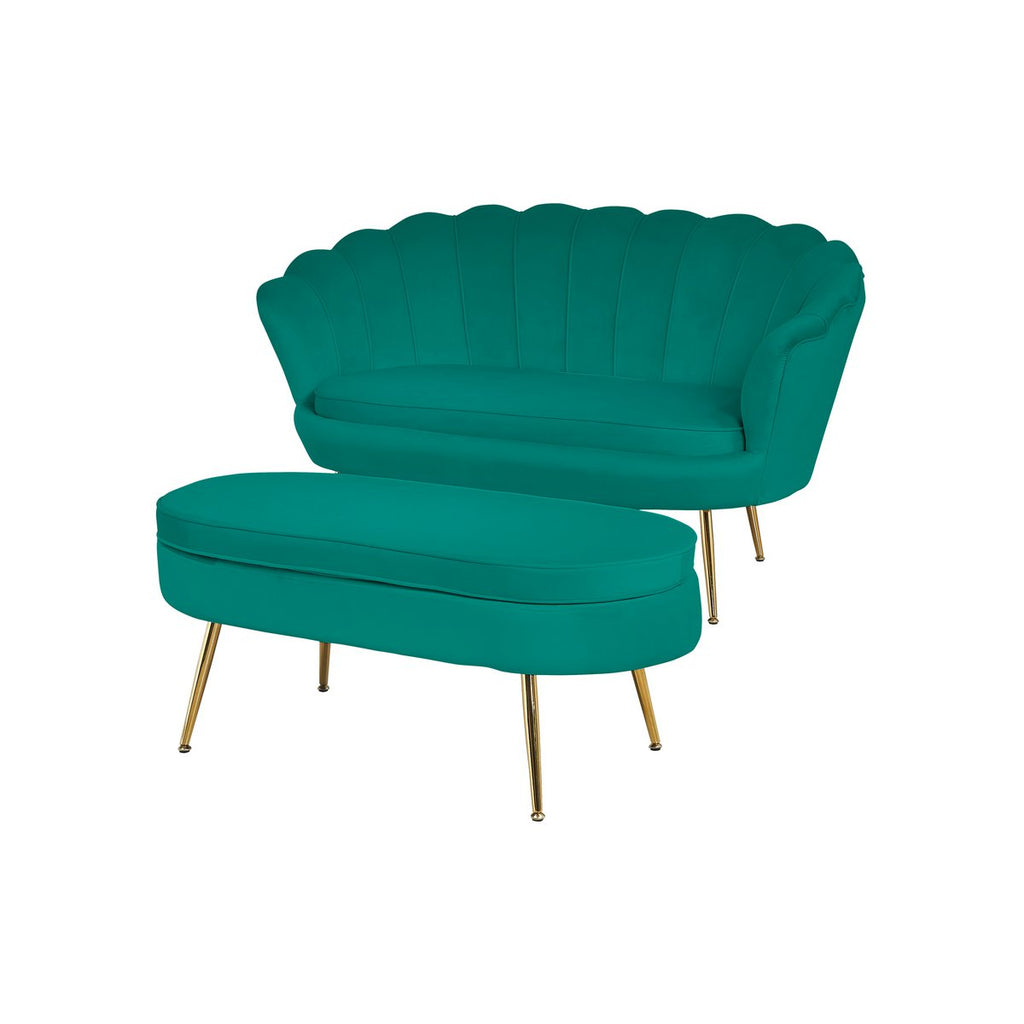 Fluwelen schelpenbank groen