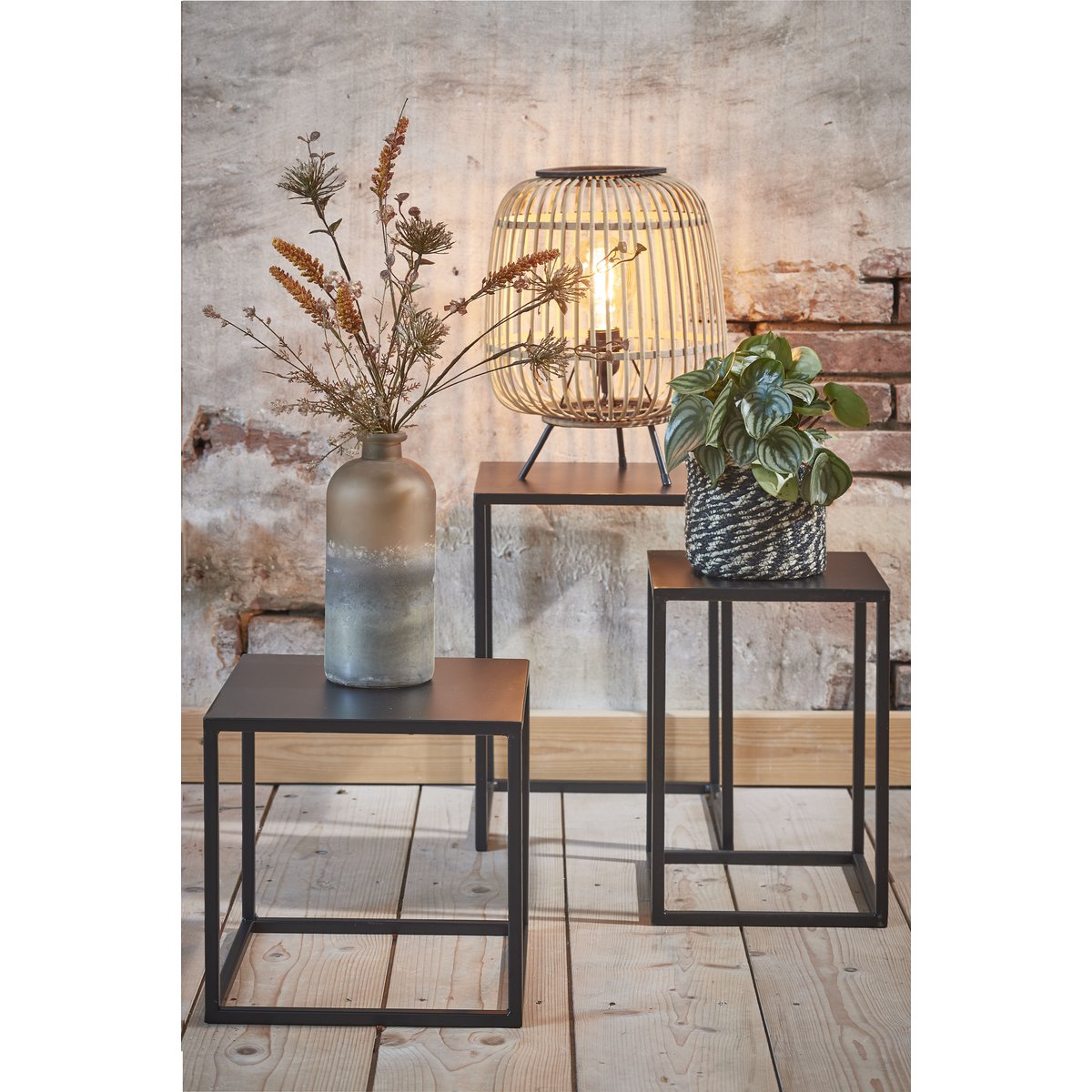 Bijzettafel set Goa Zwart
