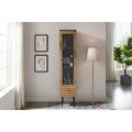 Vitrine 1 deur eiken echt houtfineer