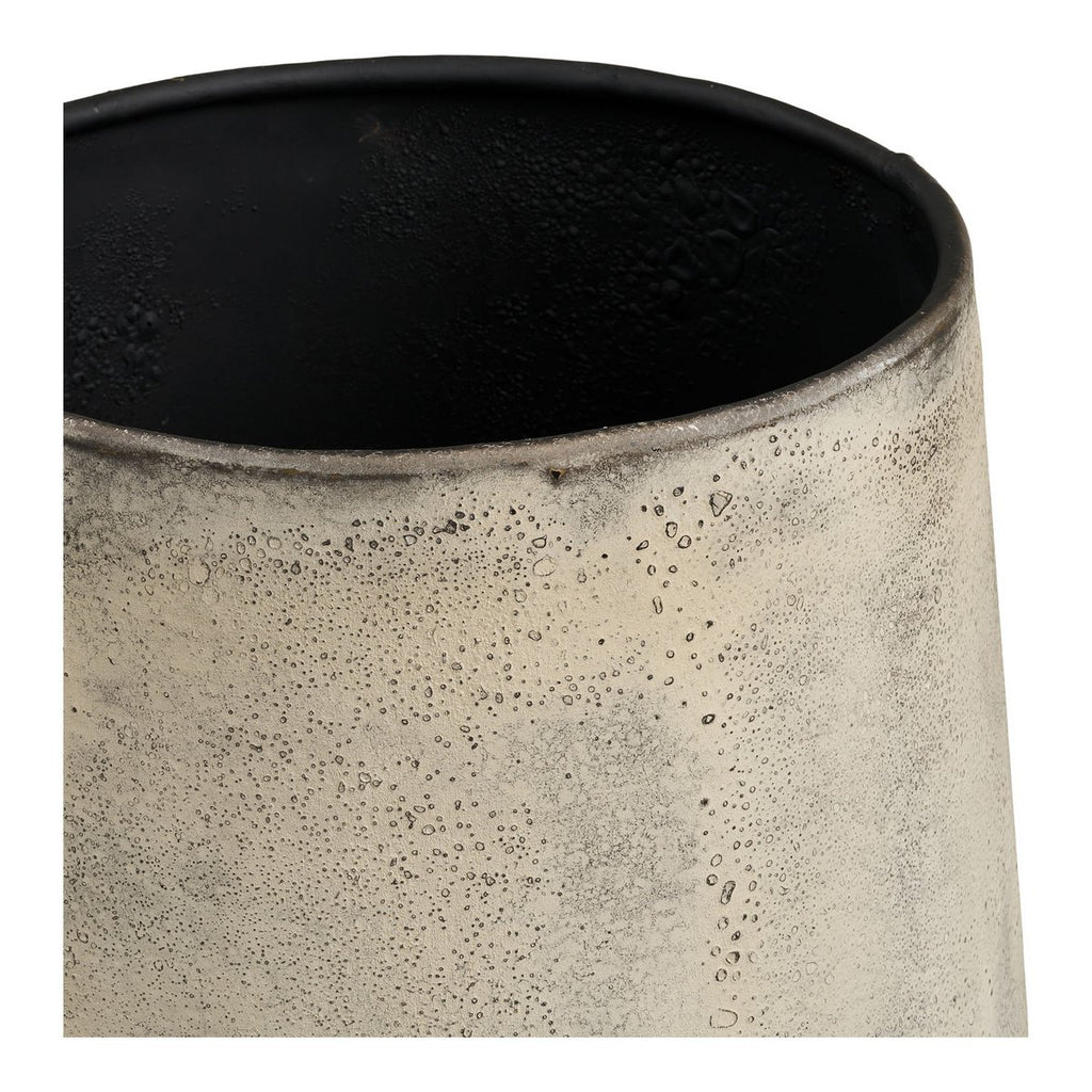 Hou Decoratieve pot, metaal, antiek beige, set van 2