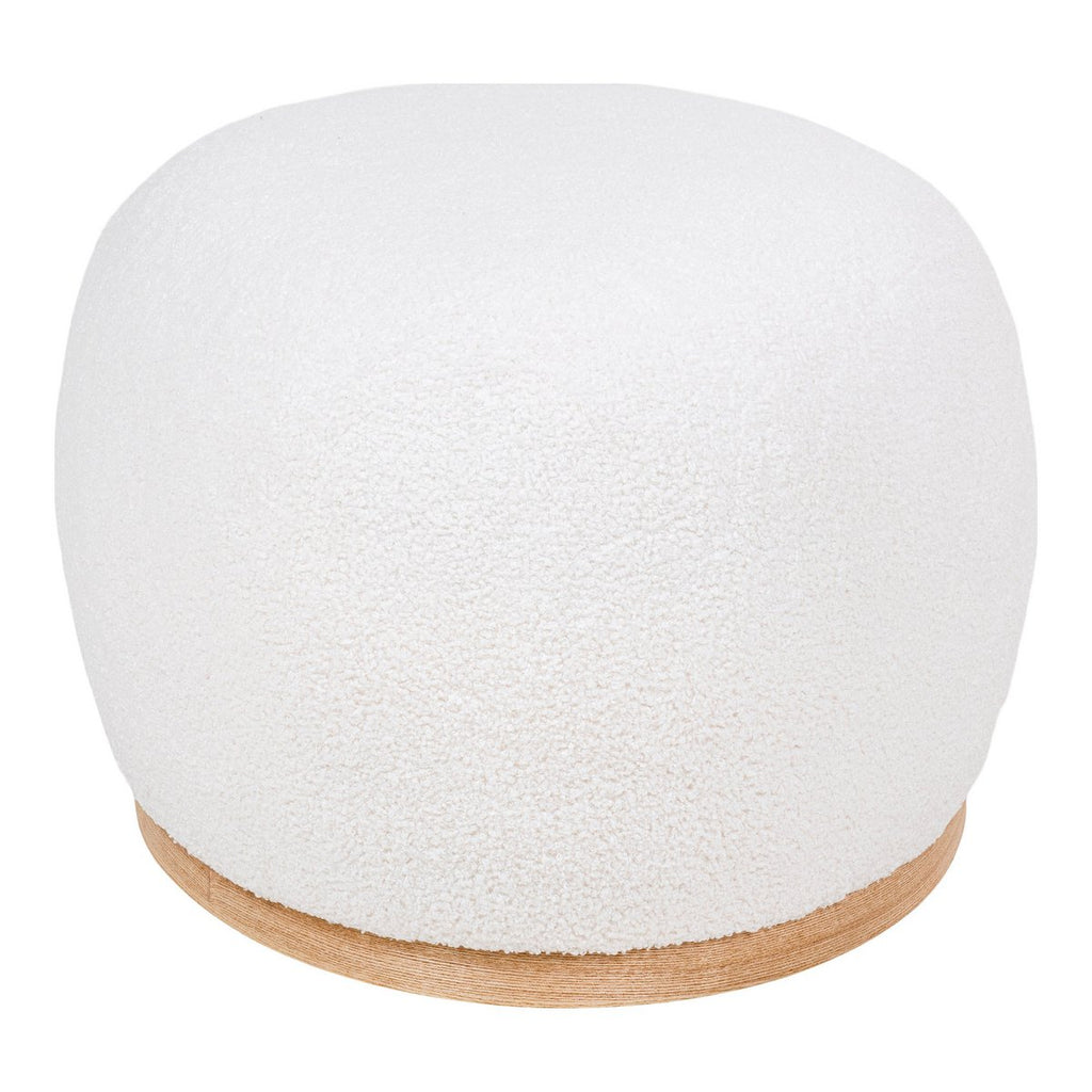 Manhattan Poef - Wit, MDF/grenenhout/schuim/polyester, 88,5x54,5x36 cm