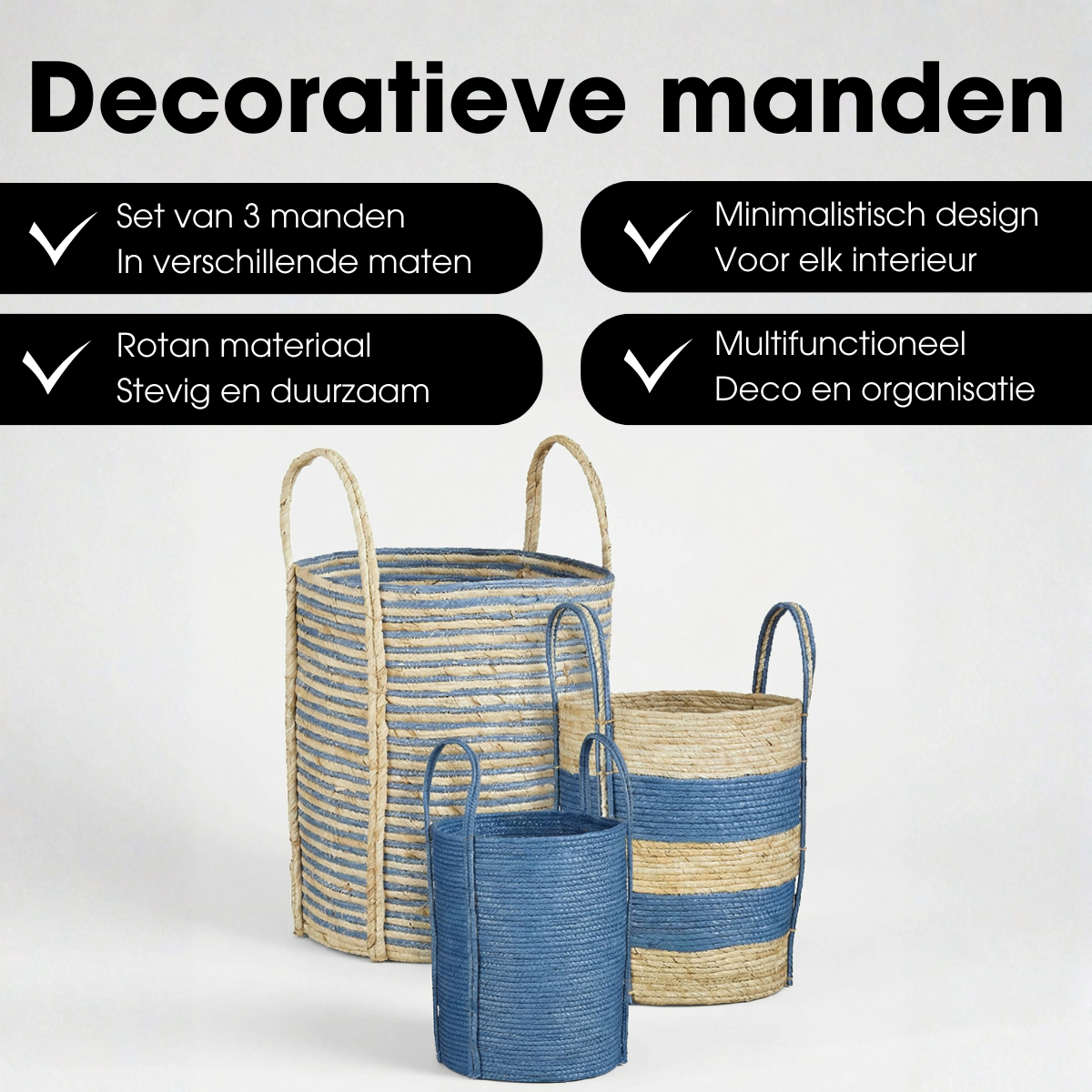 Plantenmand set  Blauw