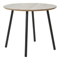 Aalst Salontafel - Zwart/Beige, Staal, MDF, Ø55x45cm