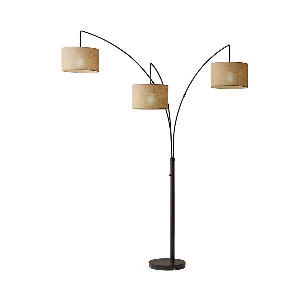 Vloerlamp zwart met marmeren voet