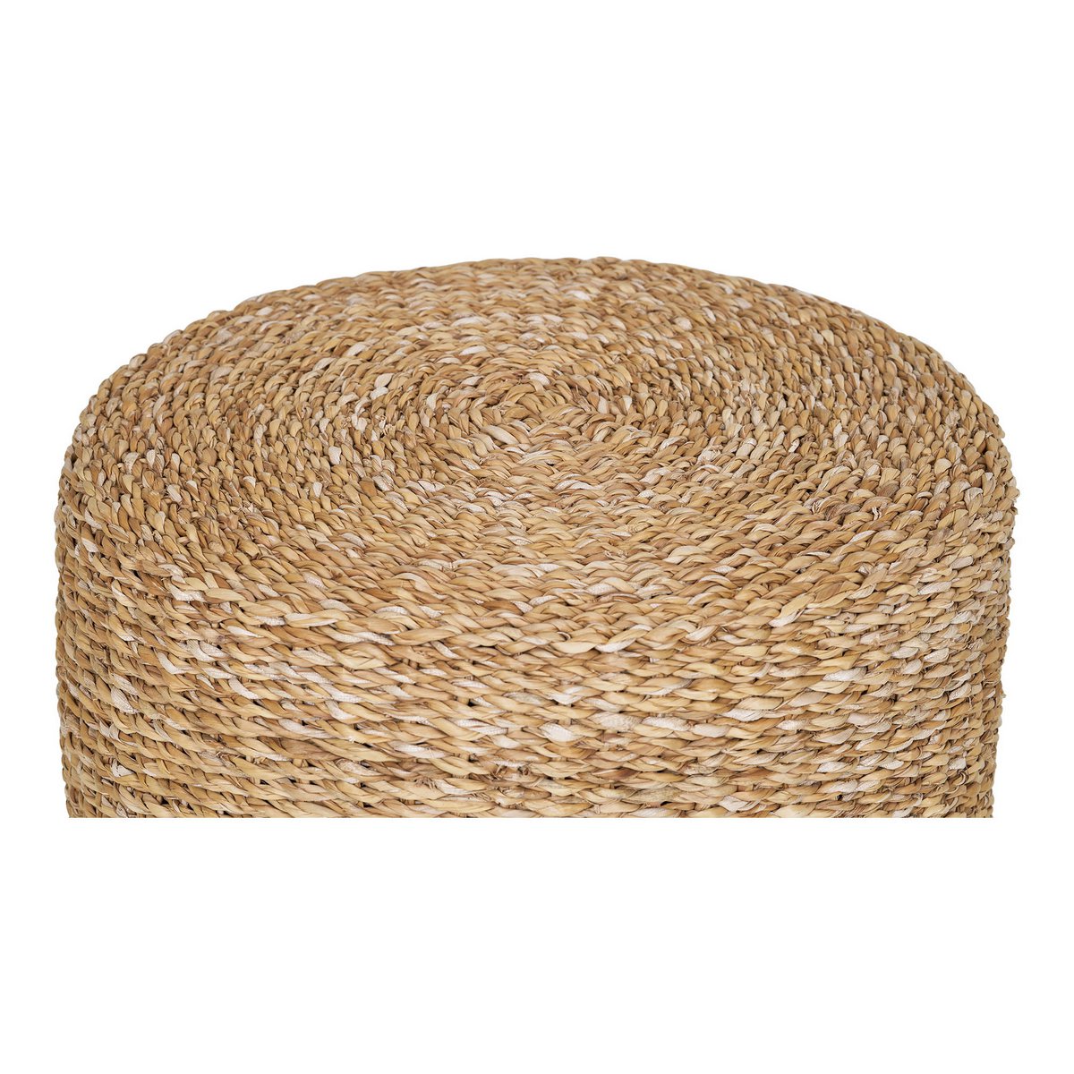 Rivera Poef - Naturel, Zeegras, Ijzer, Ø40cm