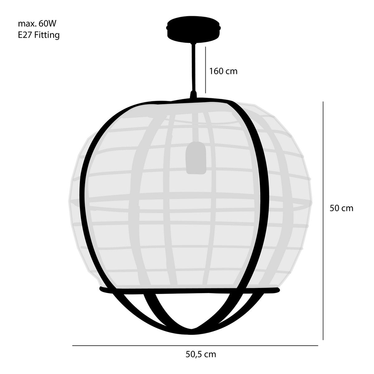 Hanglamp Pella Gebroken wit