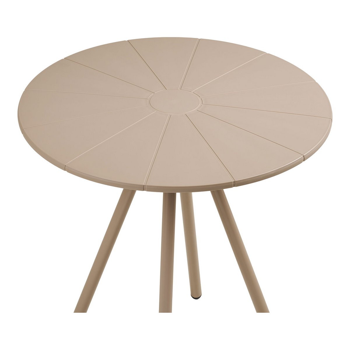 Barletta Bistrotafel, polypropyleen/staal, taupe, ø70x73,5 cm