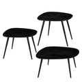 Bijzettafel set Jailey Zwart