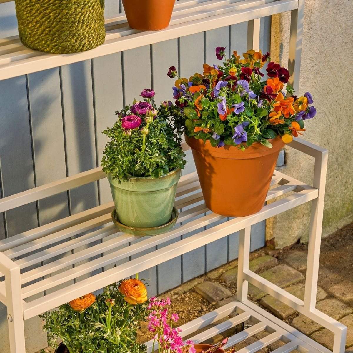 Plantenstandaard buiten Greenrax Gebroken wit