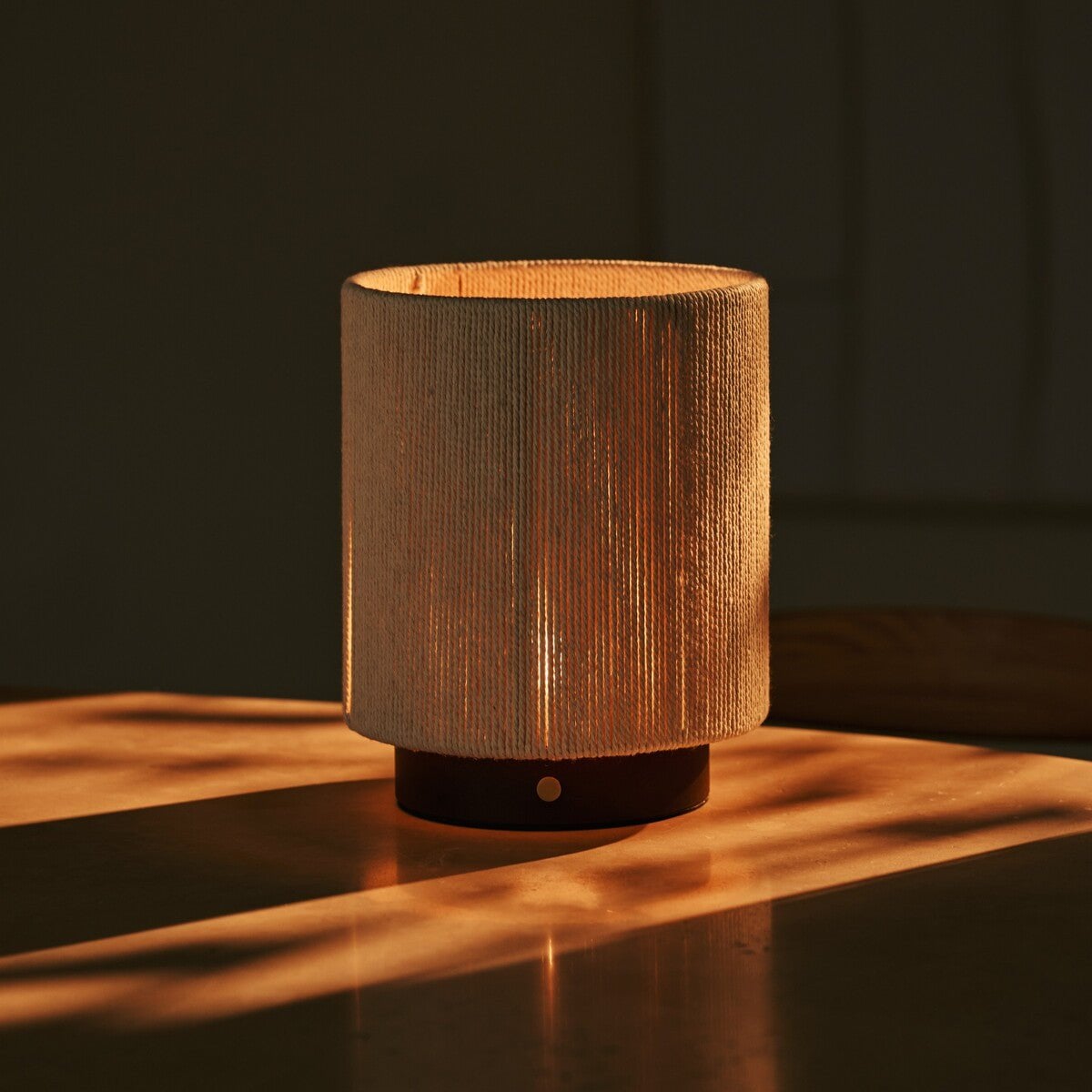 Ivo Dark Brown Wooden Rechargeable Lamp | Modern, Versatile & 3 Light Modes