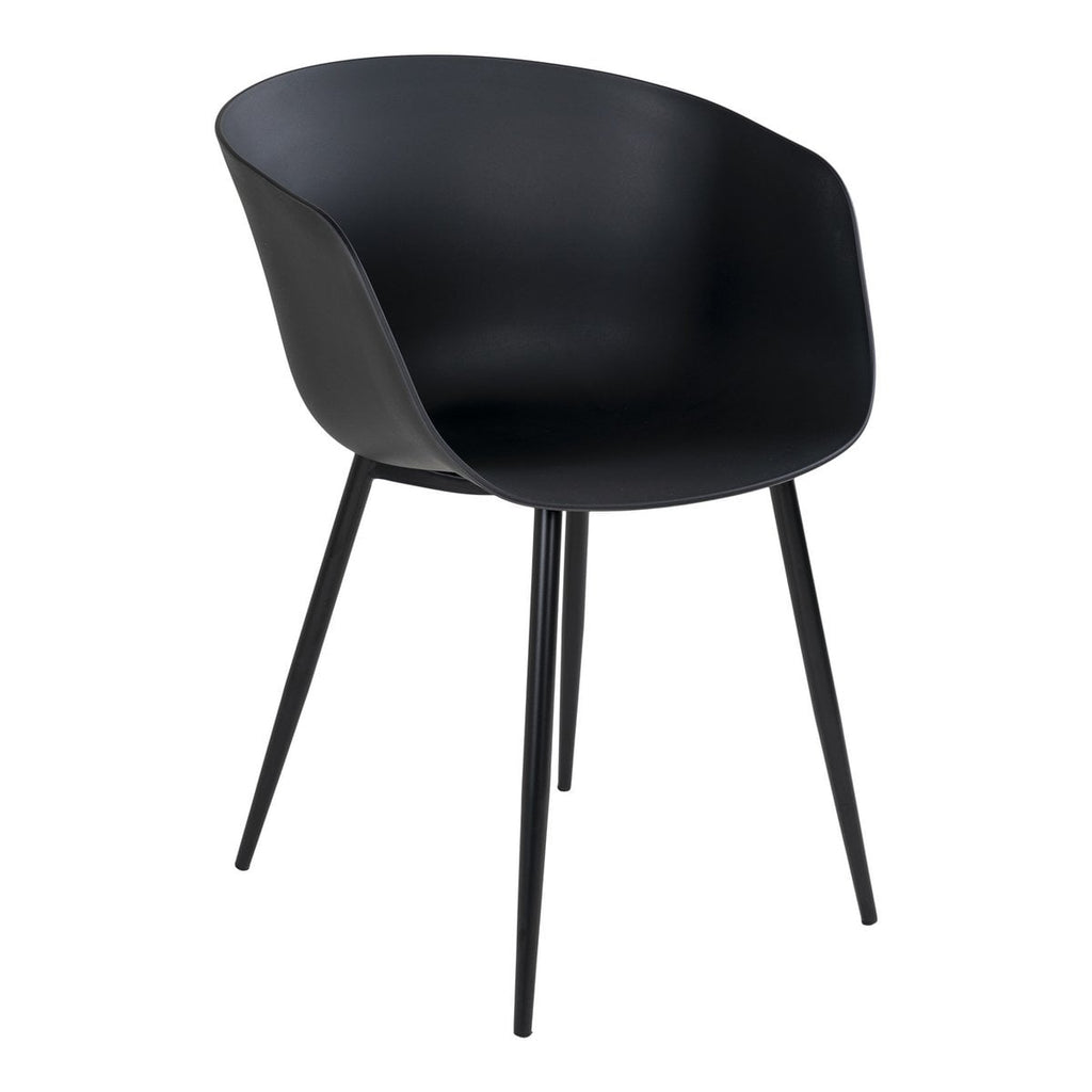 Roda Eetkamerstoel - Zwart, PP/Staal, 53x54,5x79 cm - Set van 2
