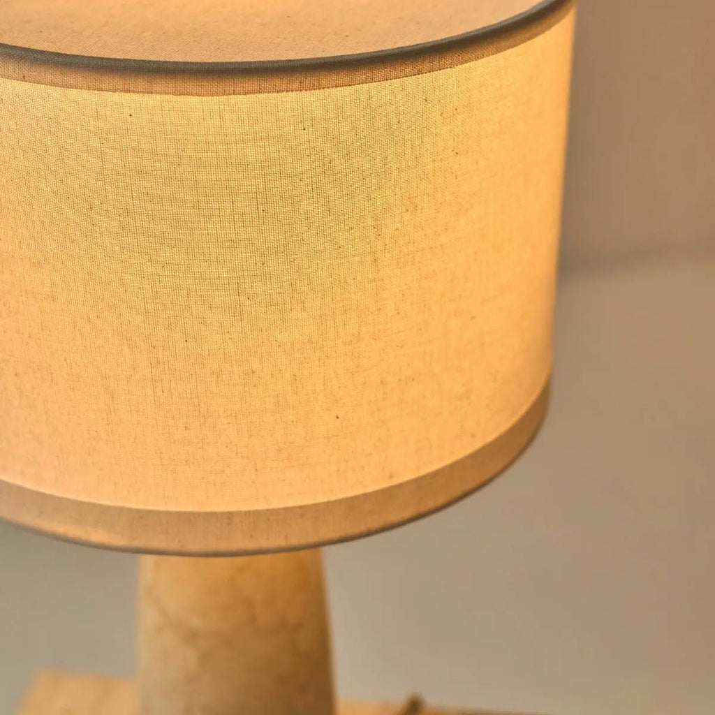 Charlotte Marmeren Lamp | Katoenen kap en elegante verlichting