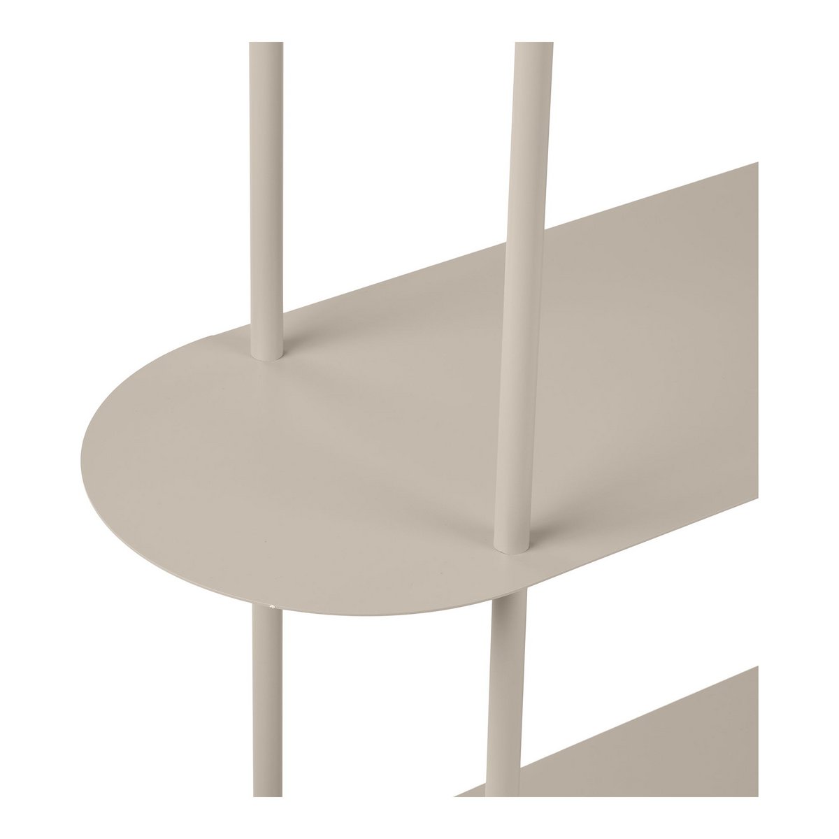 Rieti Open kast, 5 planken, asymmetrisch, metaal, zand, 31x118x139 cm