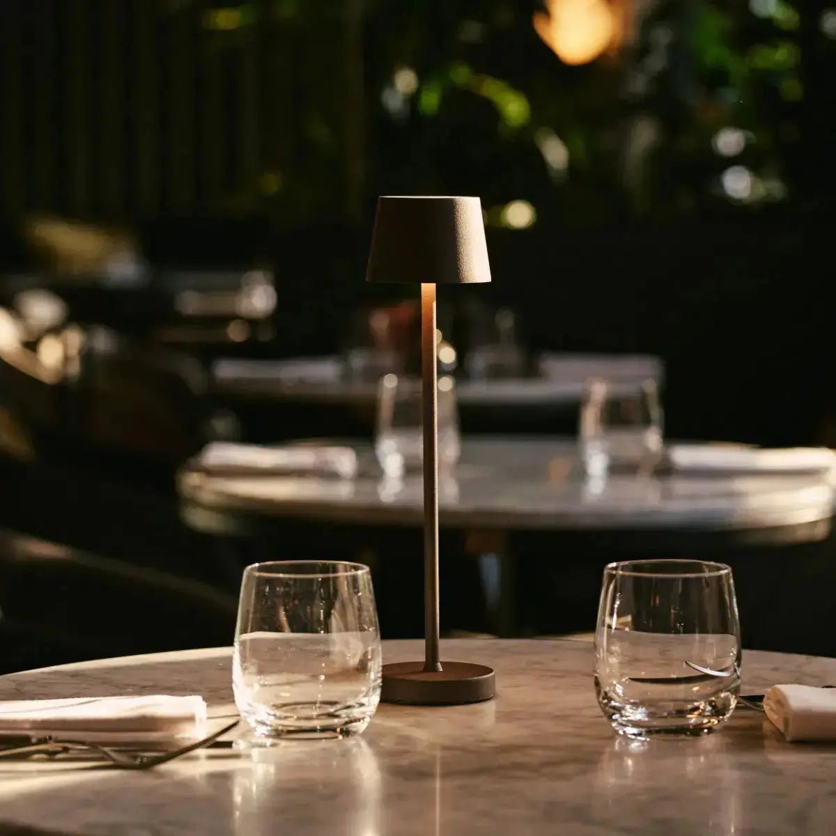 Vondel Mini Mokka Bruin Snoerloze Lamp | Dimbaar en perfect voor horeca