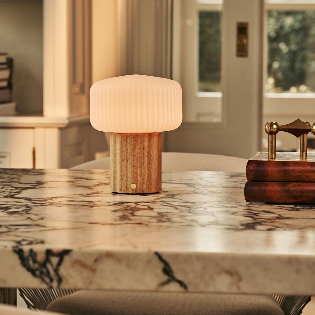 Robin Light Brown Rechargeable Table Lamp | Stylish, Cordless & 3 Light Modes