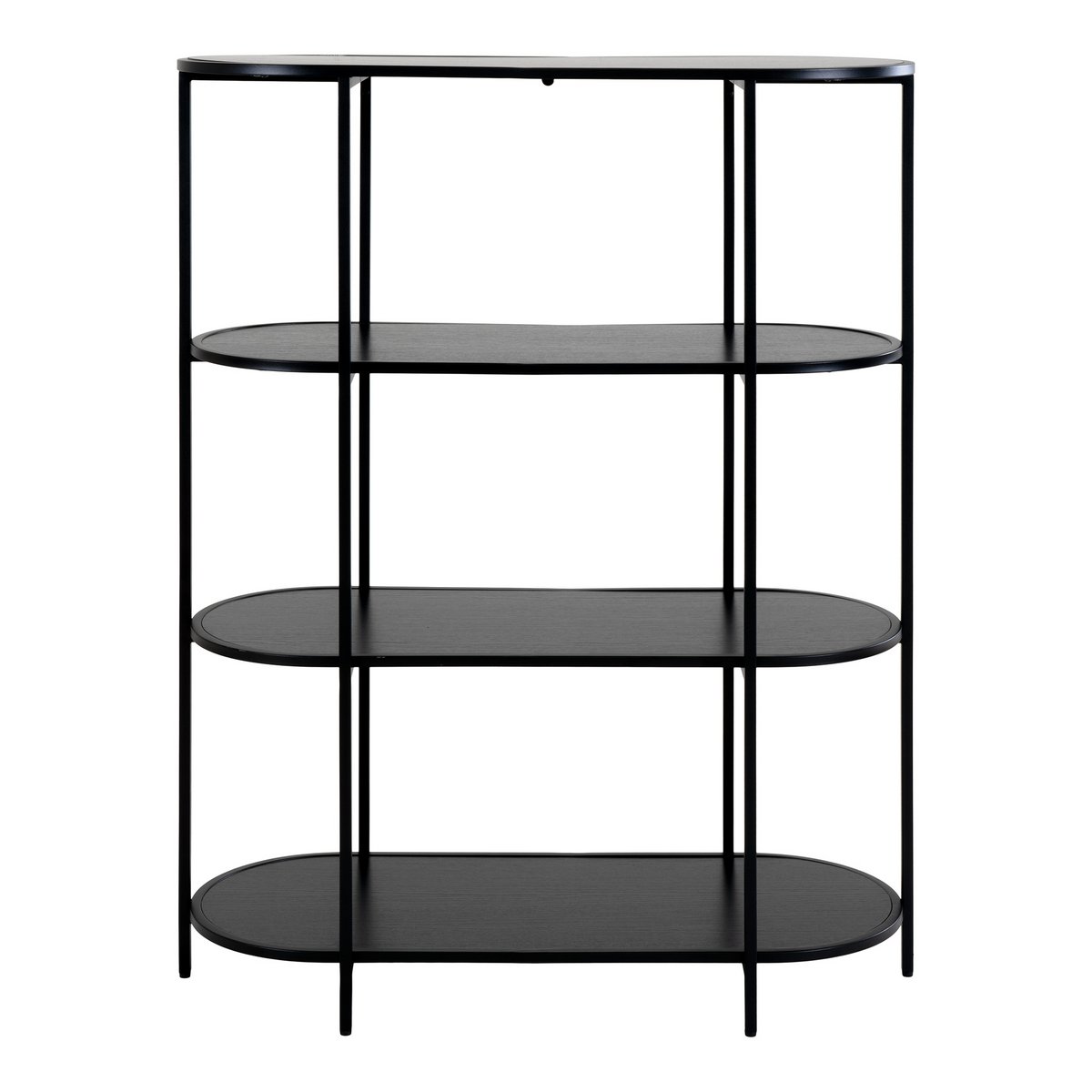Vita Plank - Zwart, Staal/spaanplaat/melaminefolie, 85x36x111 cm