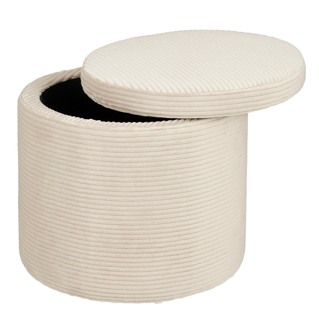 Poef Pouffe Gebroken wit