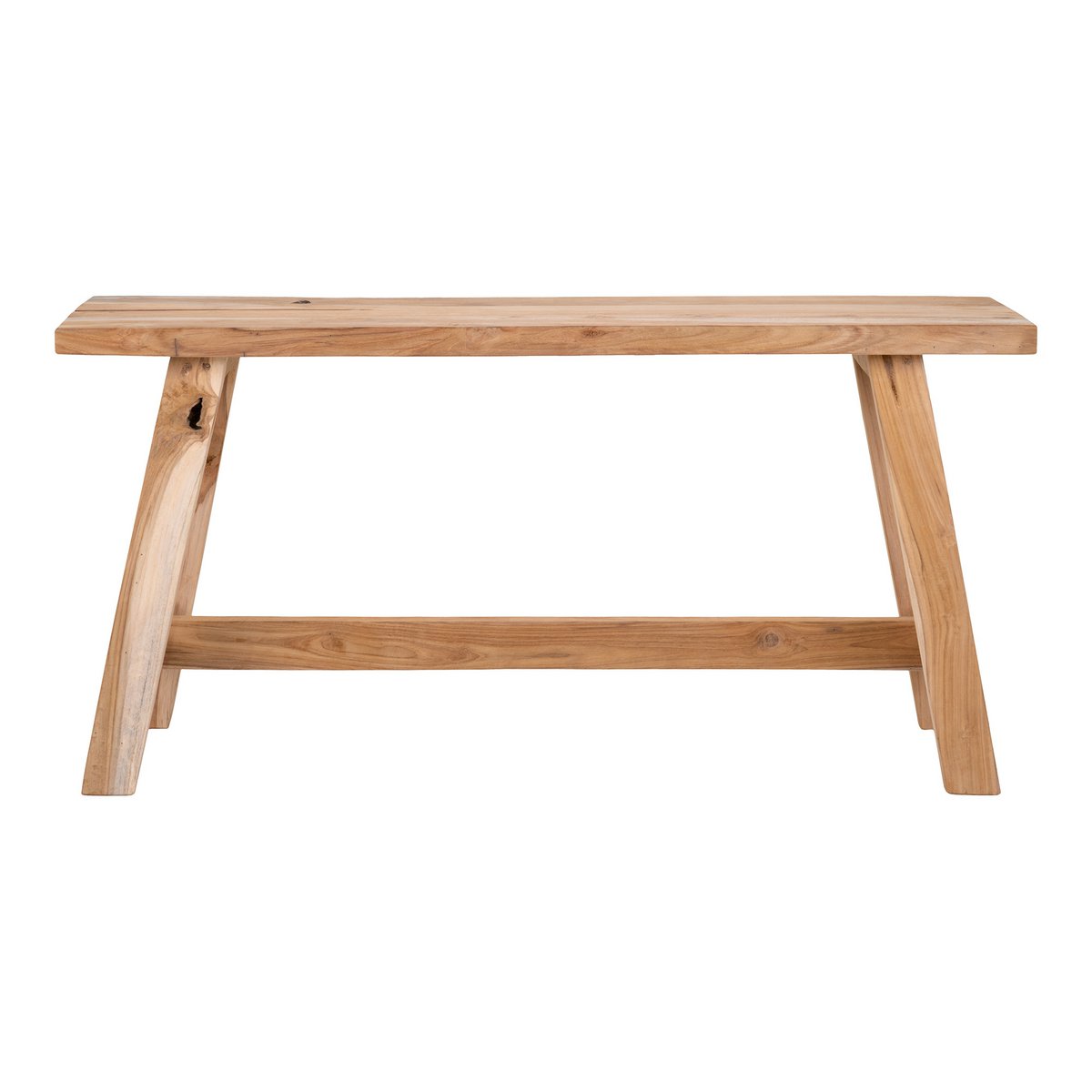 Barcelona Bank - Natuurlijk teak, 90x25x45cm