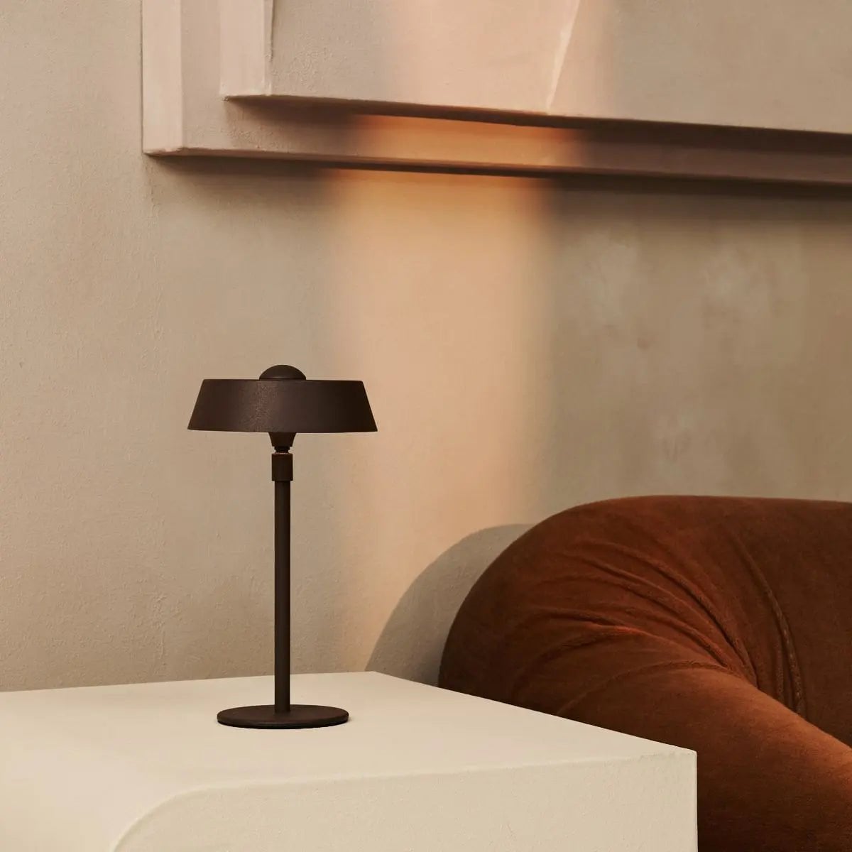 Luca Mokka Bruin USB Oplaadbare Lamp | Minimalistisch, speels & dimbaar