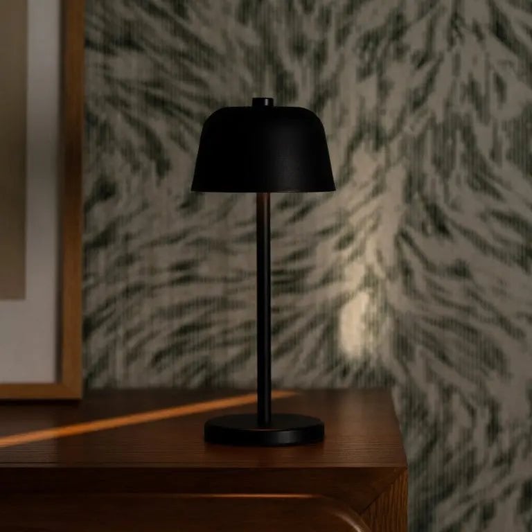 Anton Zwarte Oplaadbare Tafellamp | Stijlvolle en draadloze verlichting