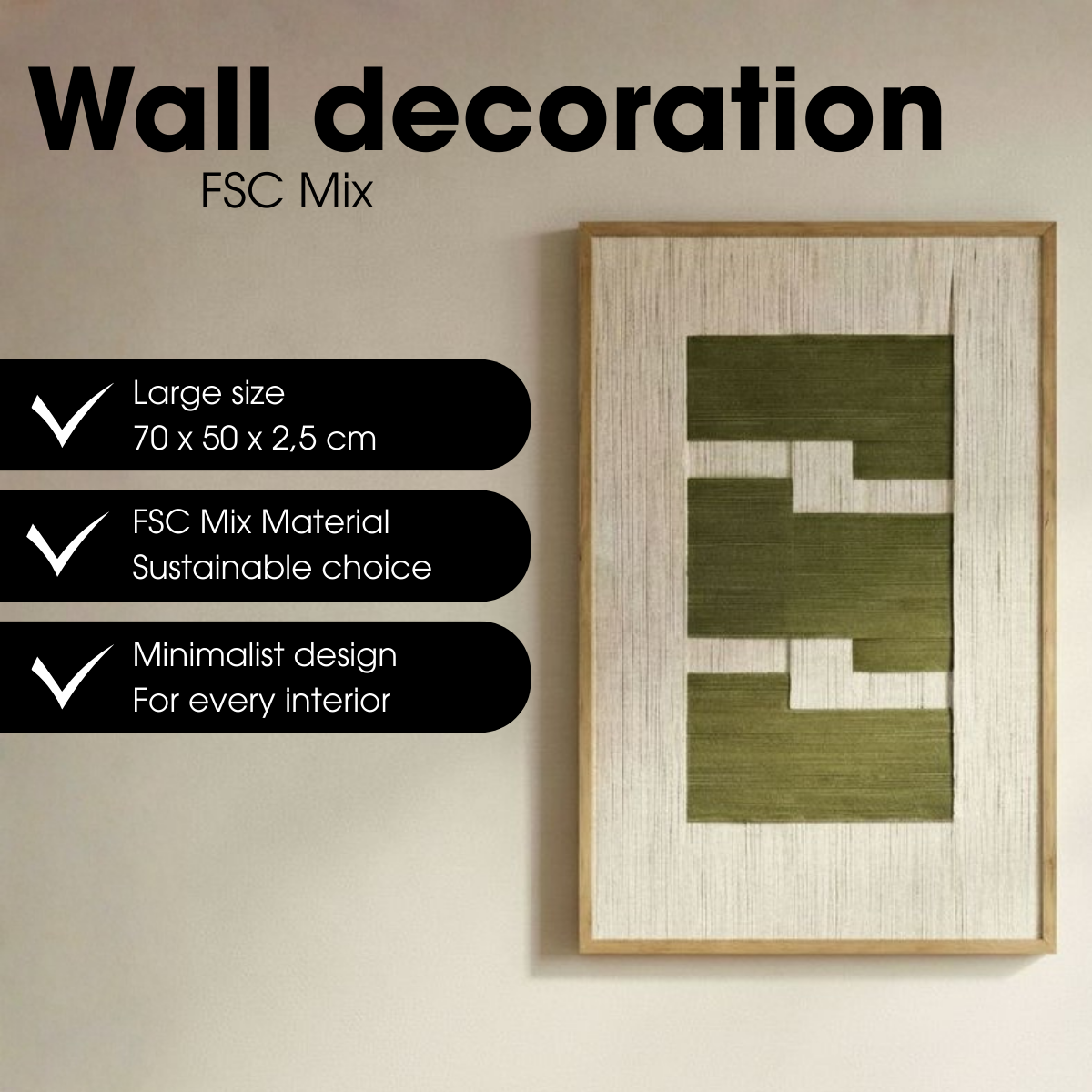 Wanddecoratie  Groen