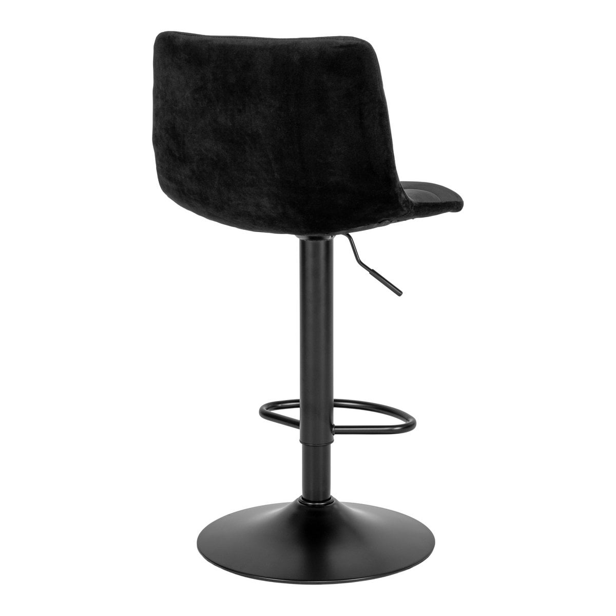 Middelfart Barstoel - Polyester Fluweel, Staal, Zwart - Set van 2