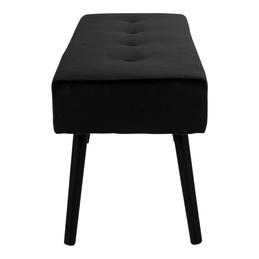 Skibybank - Zwart, Fluweel, 100x35x44cm