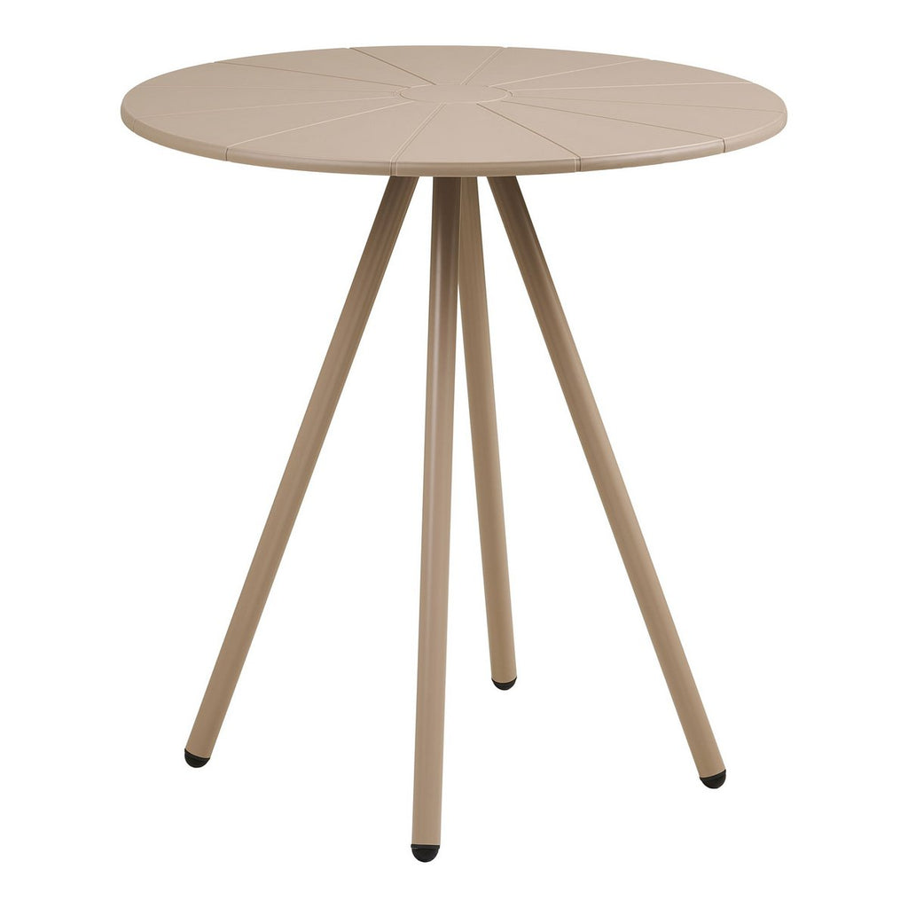Barletta Bistrotafel, polypropyleen/staal, taupe, ø70x73,5 cm