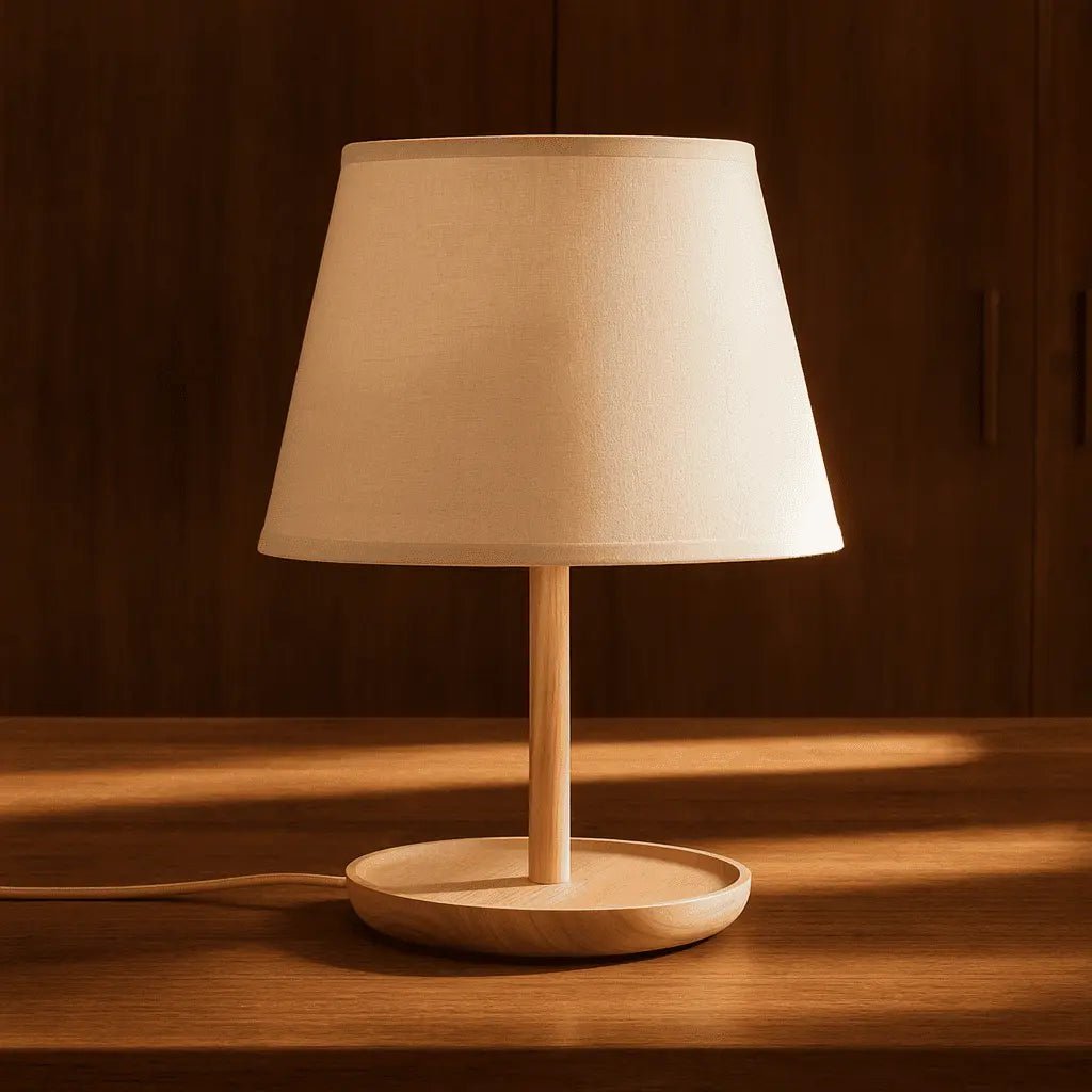 Emily Lichtbruine Houten Lamp | Kabel & Duurzaam Ontwerp