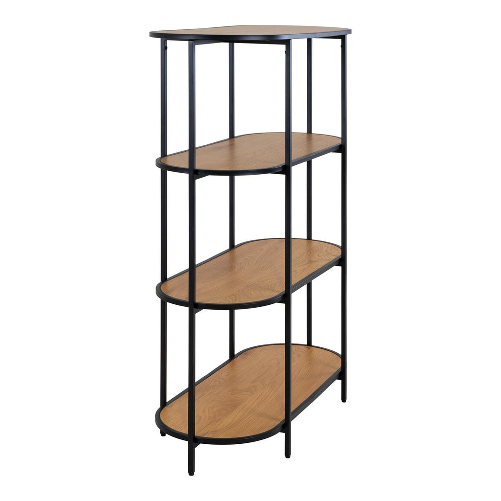 Vita Plank - eikenlook, zwart, 85x36x111cm