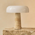 Emily travertijnlamp | Elegant ontwerp met glazen kap
